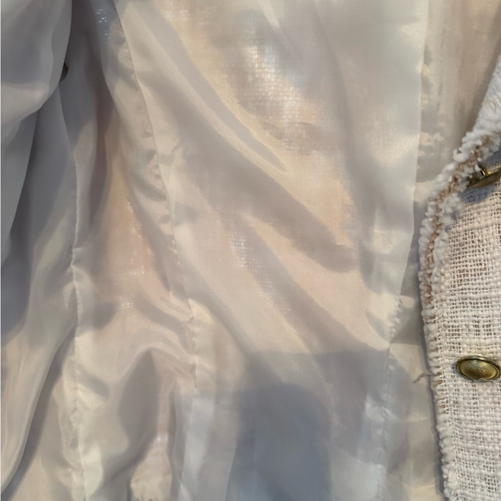 Johnston & Murphy Women's Textured Cream Blazer - Picture 10 of 12